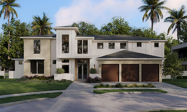 Front View Of Home Concept in Miami Lakes Florida