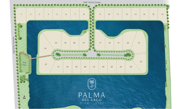 Map Showing Available Lots For Palma Del Lago