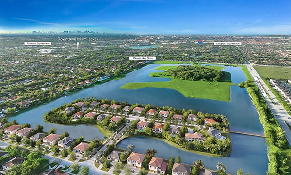 Rendering Concept Of Palma Del Lago Community Once Completed in Miami Lakes Florida